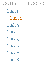 jQuery Link Nudging