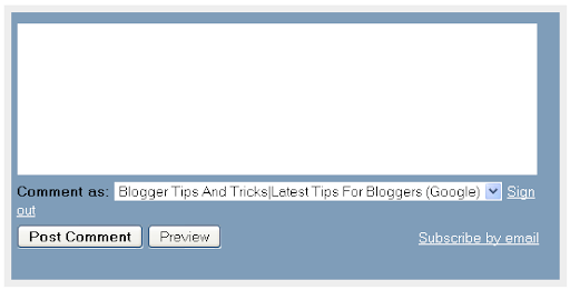 Beautiful CSS Comment Form to Blogger
