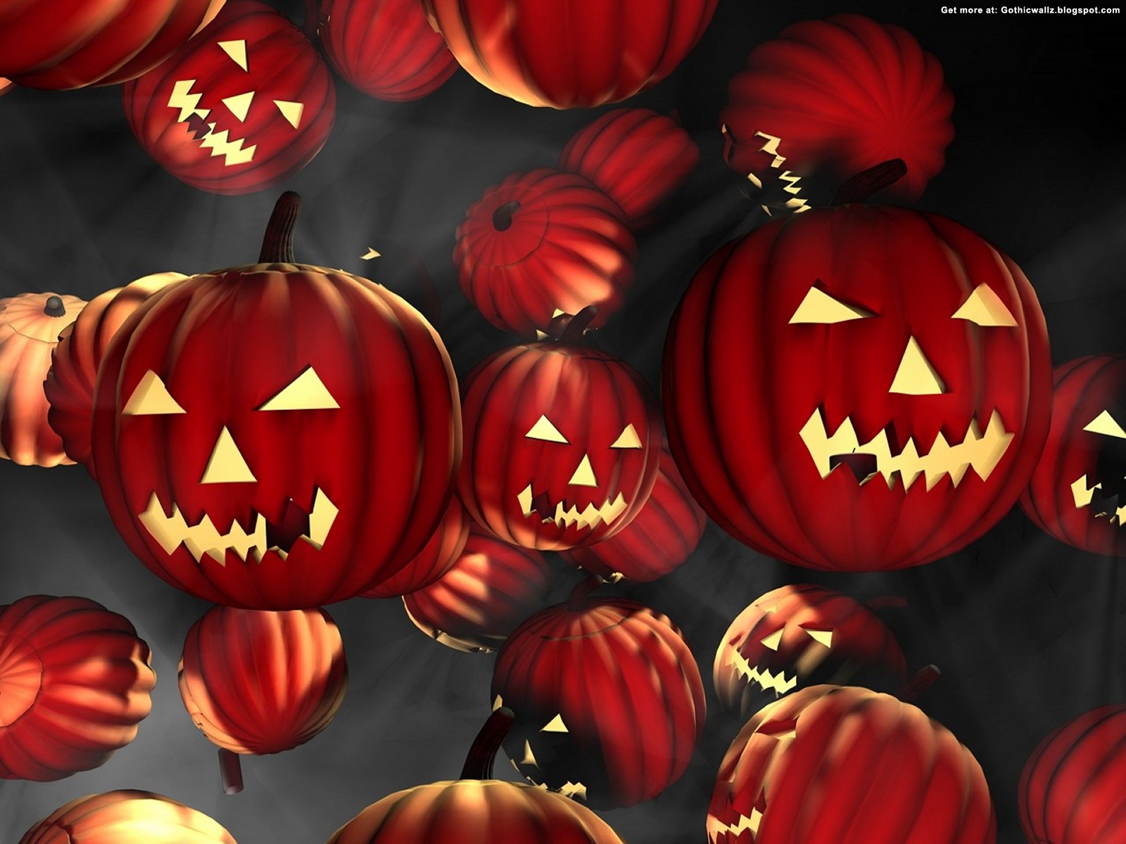 red halloween pumpkins | Best FREE Gothic Wallpaper | Dark Desktop