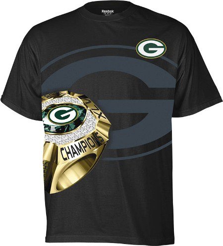 The Reebok® Green Bay Packers Super Bowl® XLV Champions Ring Side t-shirt 