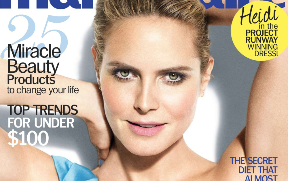 Heidi Klum looks beautifull and sexy as always as she covers Marie Claire m...