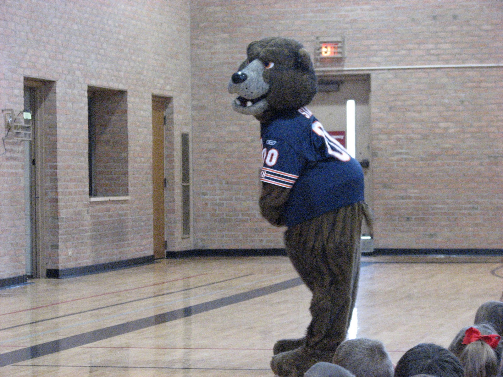dew-drop-into-first-grade-staley-the-chicago-bears-mascot-visit