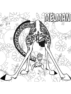 >Colorear Melman de Madagascar