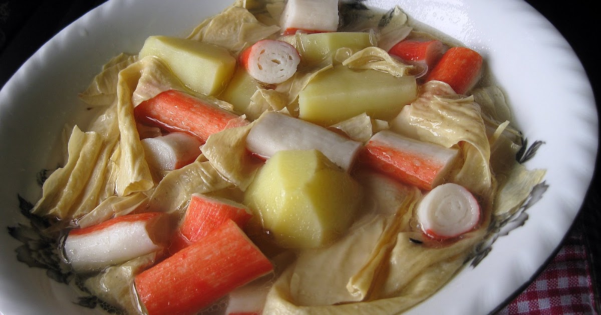 RESEPI NENNIE KHUZAIFAH: Sup ubi kentang & crab stick