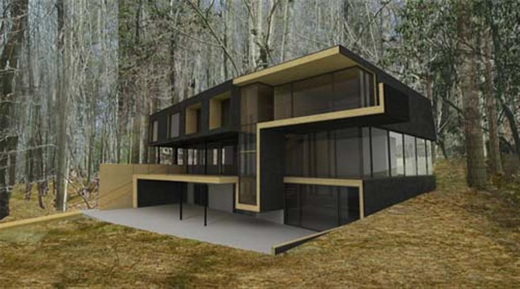 Three Level House Design by David Jay Weiner Architect