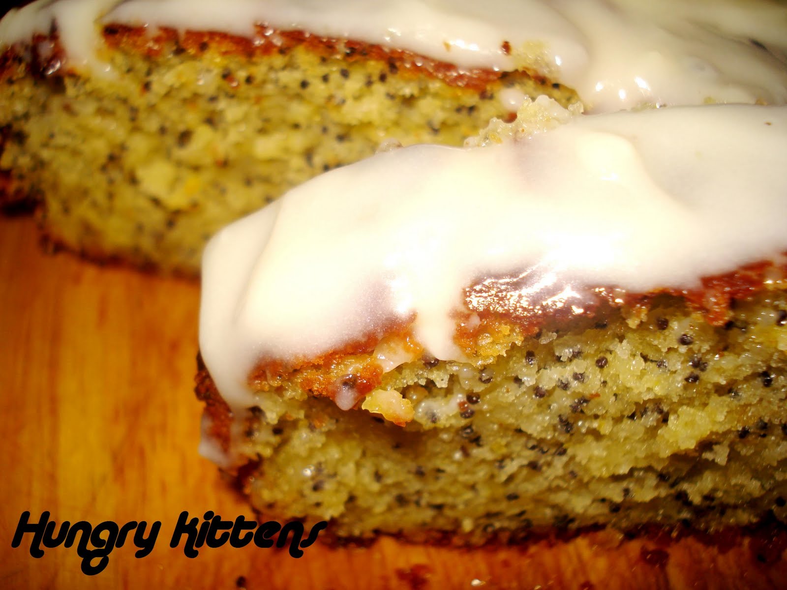 Hungry Kittens Orange and Poppy Seed Cake with Cream Cheese Frosting