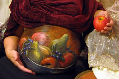 body art grávidas frutas