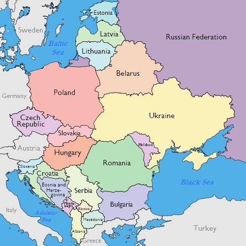 Map Of Eastern Europe 2010. Map Of Eastern Europe 2010.