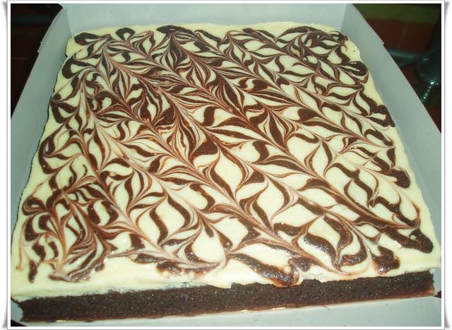 Its All About Us: resepi kek "MARBLE CHEESE BROWNIES"