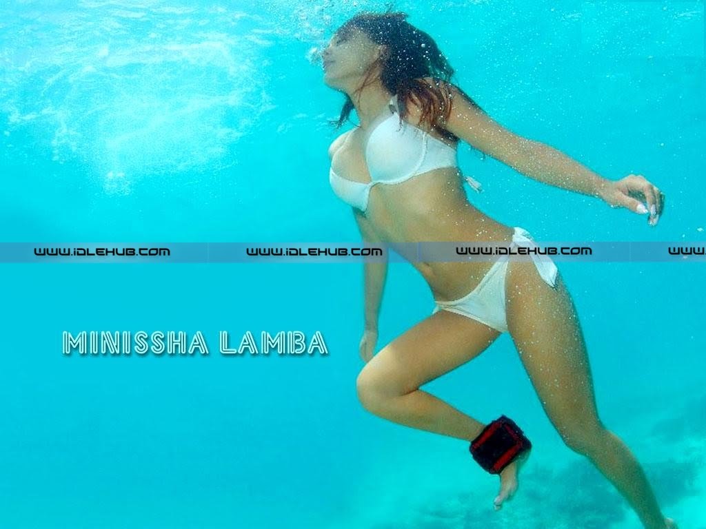 Minissha Lamba in White Bikini