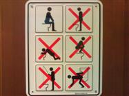 Funny Toilet Sign Board Instructions