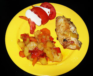 piept de pui cu legume sote