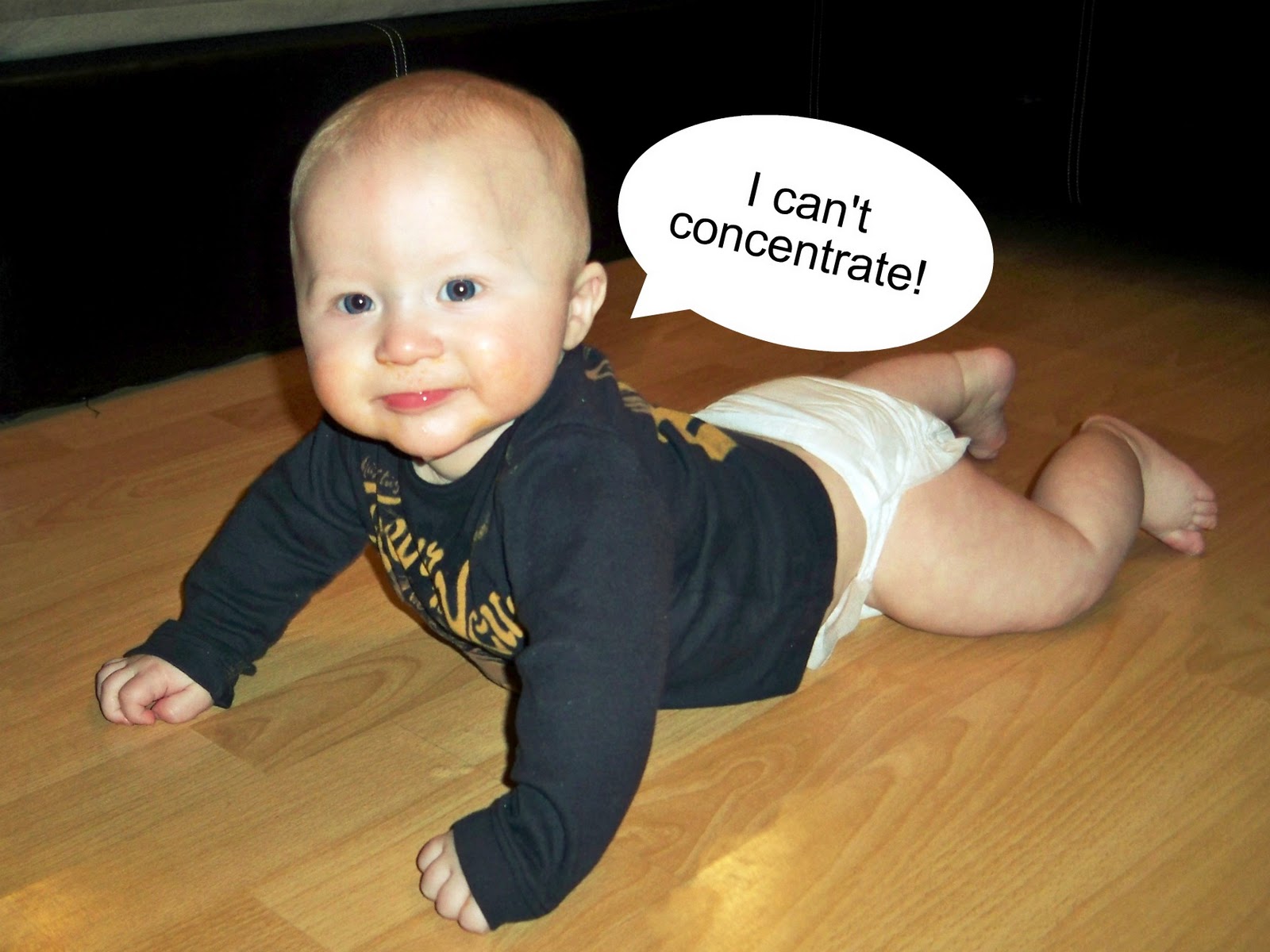 The Clarks My baby does push ups!