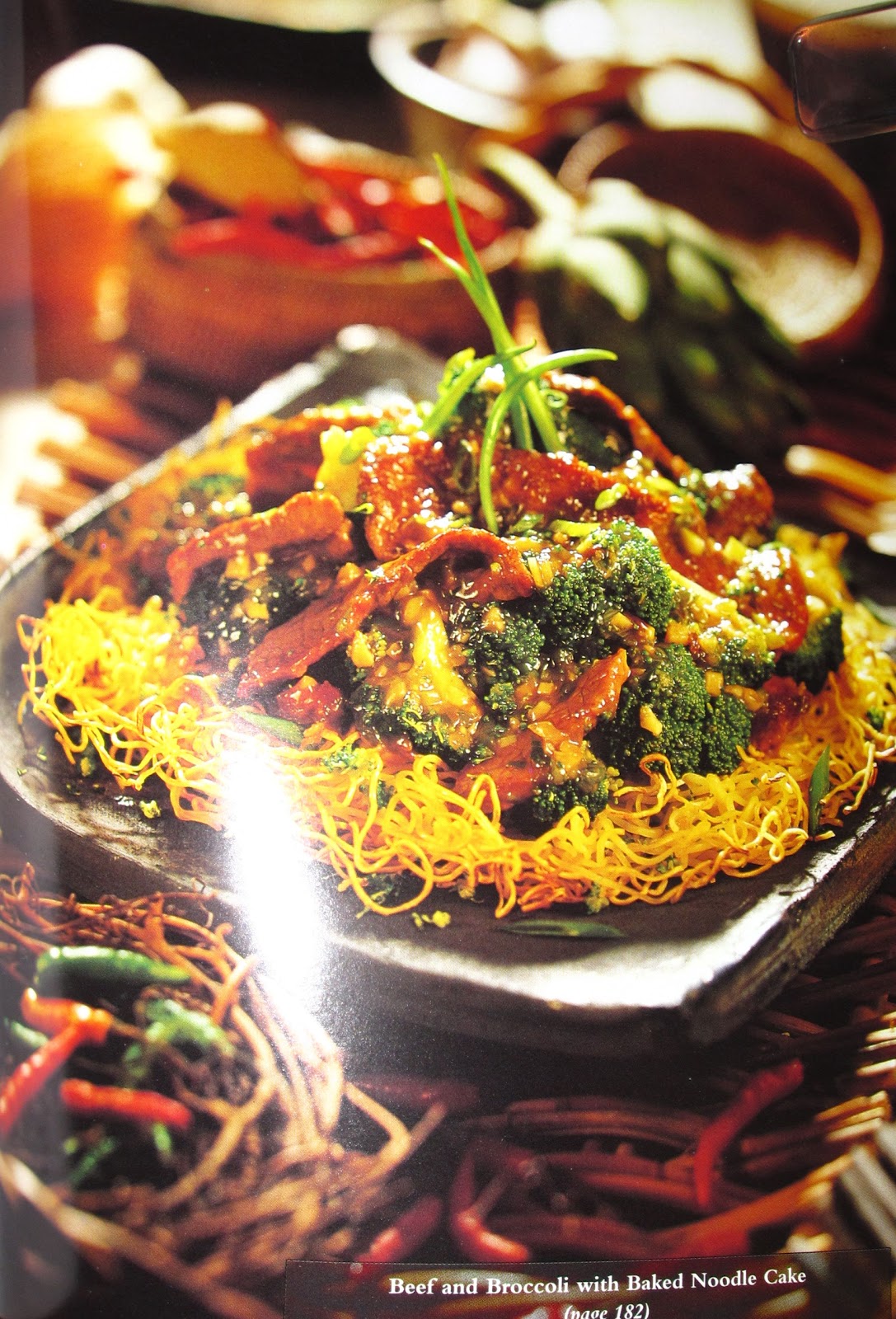 Pursuit Of Idle Pleasures Beef & Broccoli with Baked Noodle Cake