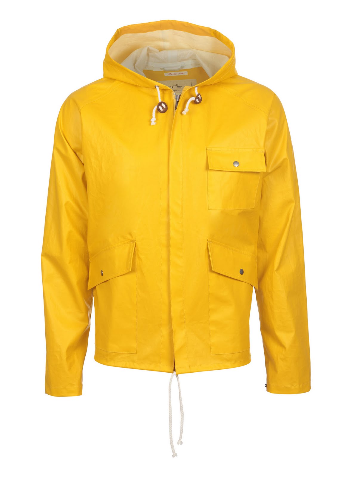 All Tied Up: yellow raincoat