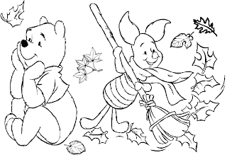 Winnie The Pooh Thanksgiving Coloring Pages