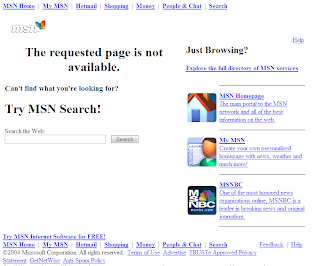 Msn Screenshot in 1998