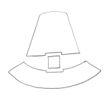 Free Printable Stencil Designs: Pilgrim Hat Printable Thanksgiving Stencil