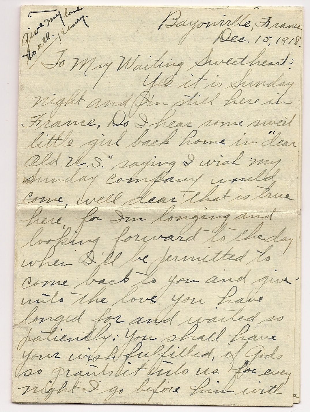 The House Household Love Letters from the Front WWI