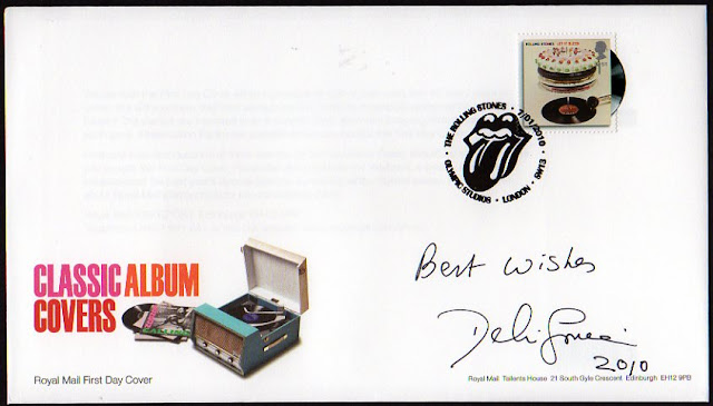 Classic Album Covers FDC signed by Delia Smith.
