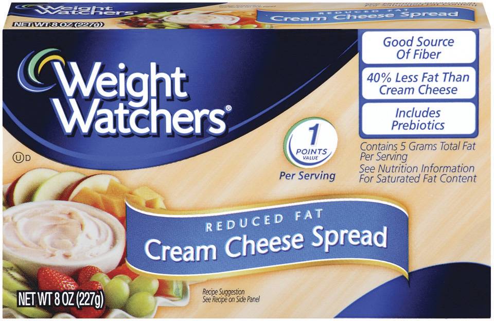 Weight Watchers Reduced Fat Whipped Cream Cheese Spread, 8 oz Cream