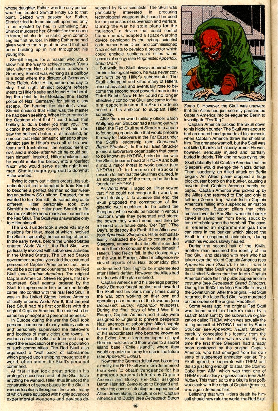 Read online The Official Handbook of the Marvel Universe: Update '89 comic -  Issue #6 - 18