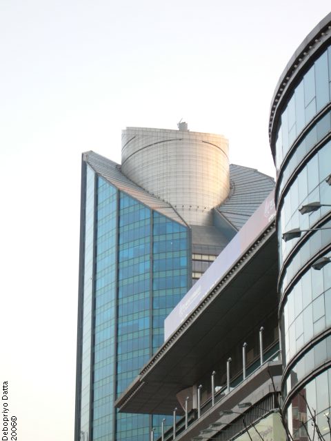 Beijing Skyline The World Trade Center seen behind the Silk Market