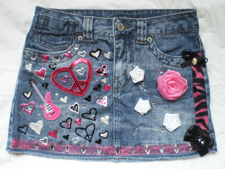 Paper and Twine Crafty Design, LLC: Hand-decorated Summer Girls Jeans ...