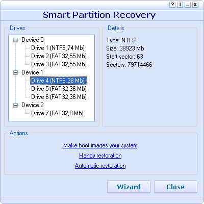 Récupérez des partitions avec Smart Partition Recovery