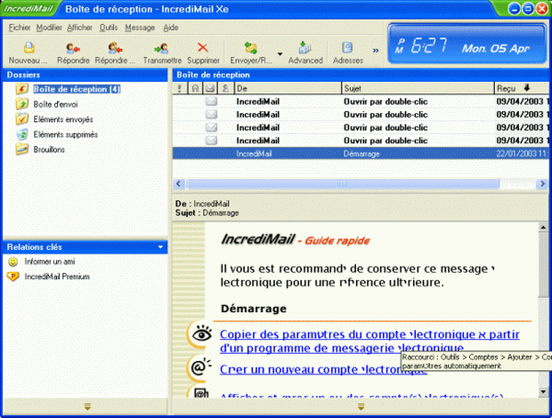 Incredimail, le mail interactif