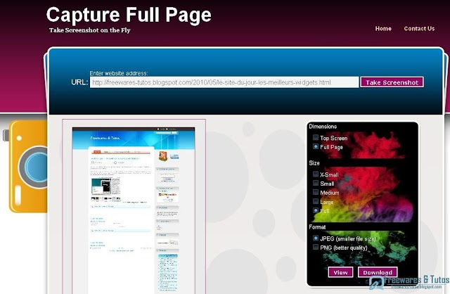 CaptureFullPage : un service en ligne pour capturer facilement des pages web entières