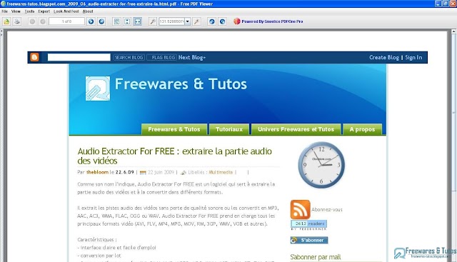 Free PDF Viewer : un lecteur PDF basé sur Java