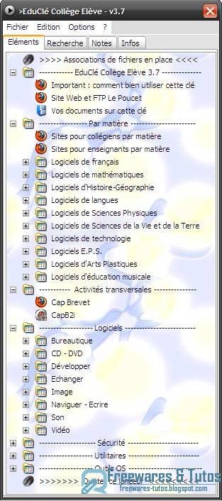 EduClé Collège Elève : nouvelle version (3.7)