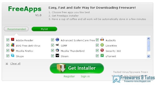 FreeApps : l'installateur multiple