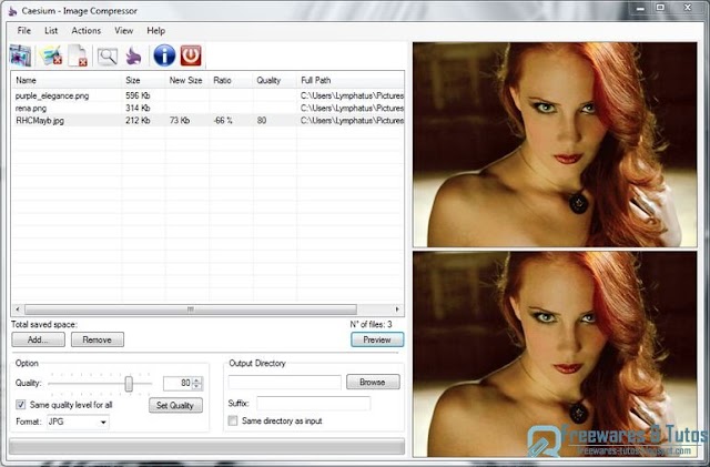Caesium Image Compressor : un logiciel gratuit pour réduire la taille de vos images jusqu'à 90%