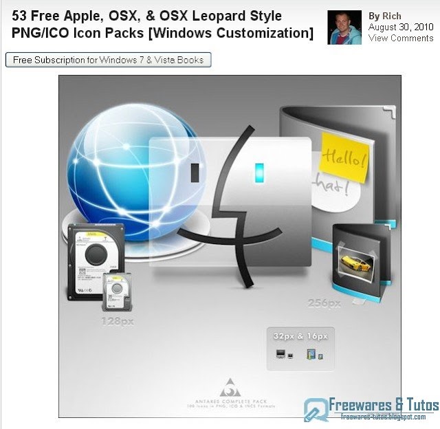 53 packs d'icônes sur le thème OSX et OSX Leopard