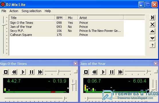 DJ Mix Lite : un logiciel gratuit de mixage de musique (MP3, WAV ou OGG)