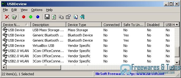 USBDeview : un logiciel portable pour diagnostiquer vos problèmes USB