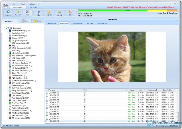 Undelete 360 : un logiciel de récupération de fichiers gratuit