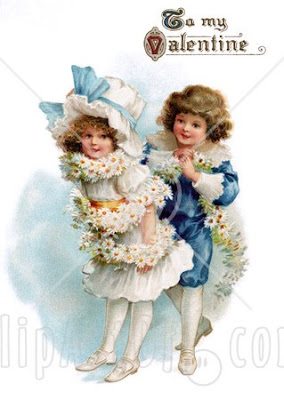 -Picture-Of-A-Vintage-Valentine-Of-A-Boy-Wrapping-His-Girlfriend ...