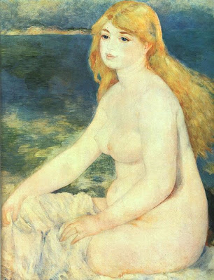 Pittura di Pierre-Auguste Renoir Bagnante bionda