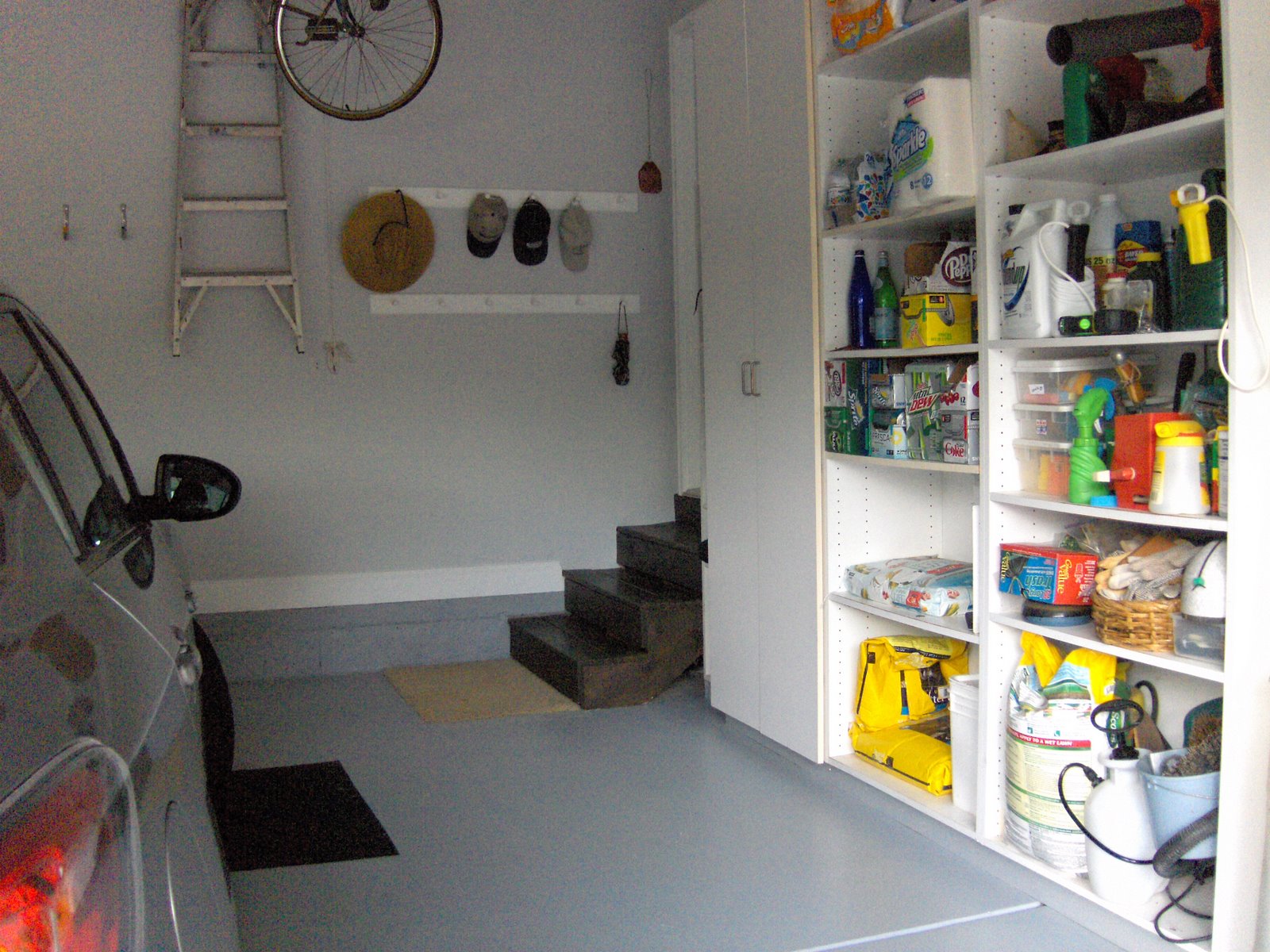 This is what my third of the garage looks like. Not perfect, but oh, so