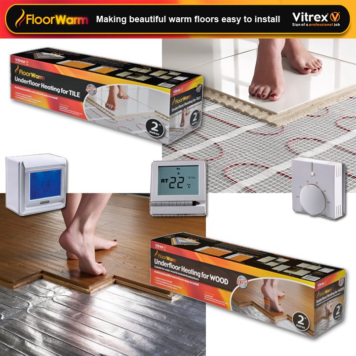 Vitrex Floorwarm Underfloor Heating for Tiled and Wooden Floors