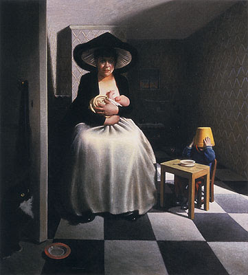 Woman in Black Hat, Black Cat and Wonderchild in Dreamland (2004), Anna Platten