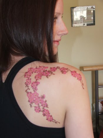 Upper Back Japanese Tattoos With Image Cherry Blossom Tattoo Designs