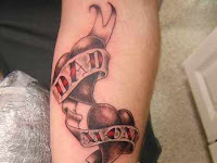 3 Hearts With Names Tattoo