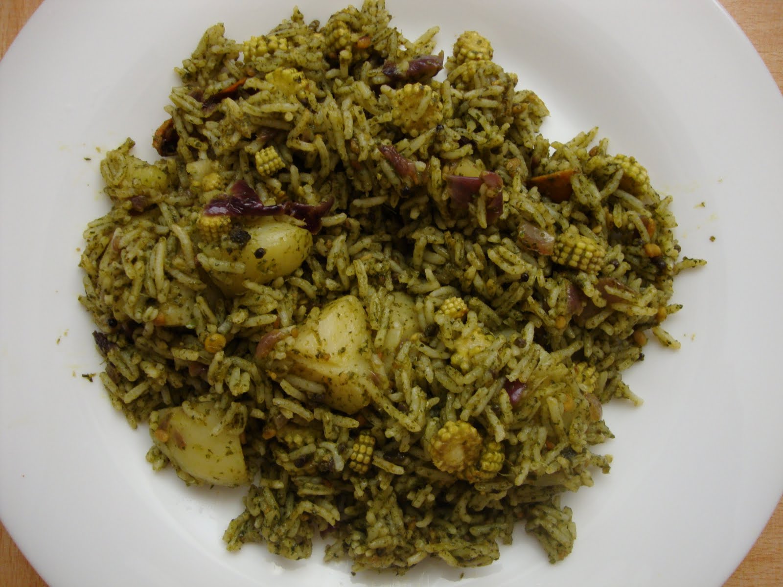 Tastefully Veggie Coriander Rice (Cilantro Rice)