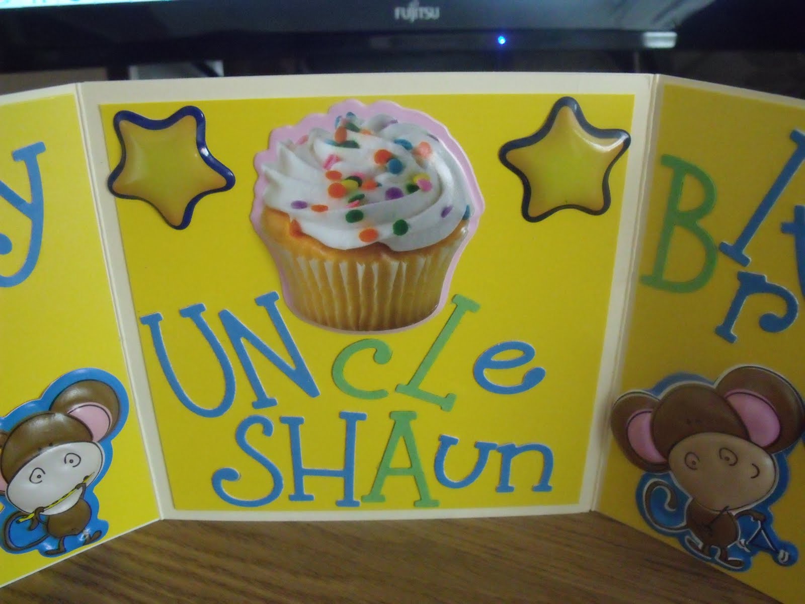 Little Teaspoon Uncle Birthday Card using Poundland Stickers