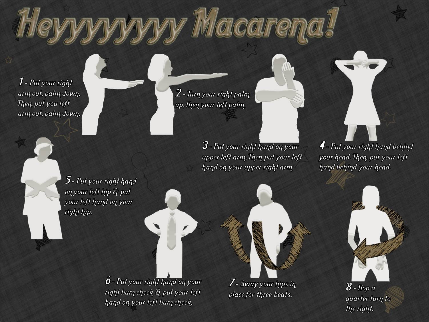 Disco Therapy Hey Macarena! Teach yourself the Macarena!
