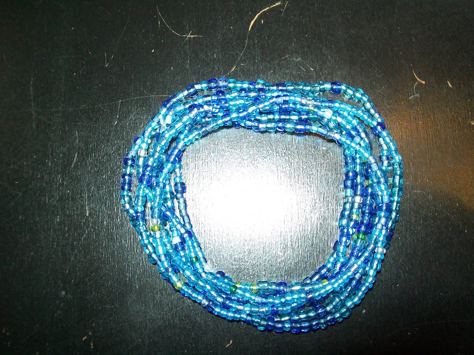 Kiki's Creations Item 102 Multi use Blue small bead necklace
